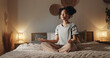 © PeakPoints/peopleimages.com - Woman, meditation and yoga in home for mindfulness, fitness and holistic health on bed with peace. Female person, calm and relax in apartment for zen, chakra and healthy mind with wellness exercise