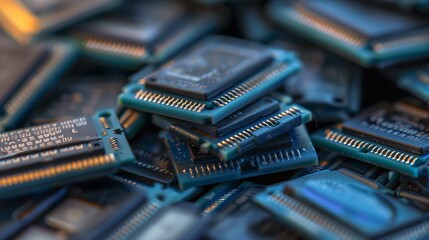computer random access memory sticks close up