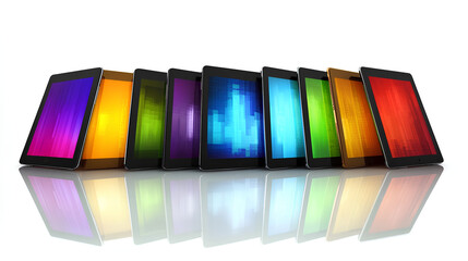 Wall Mural - set of tablet computers