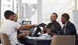 © HockleyM4/peopleimages.com - Office, meeting and people with documents in discussion for business proposal, b2b merger and planning. Director, idea and communication in consultation for corporate deal, partnership or negotiation