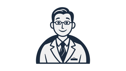 person in a suit vector illustration