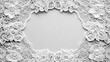 © Pannee - Elegant White Lace Frame for Decoration