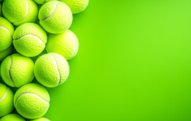 tennis ball on green background