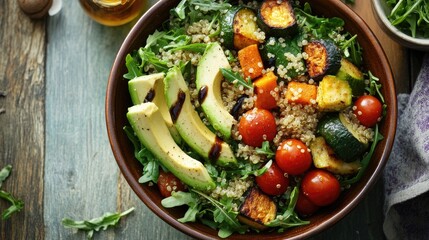 Sticker - Freshly Made Quinoa Salad with Roasted Vegetables