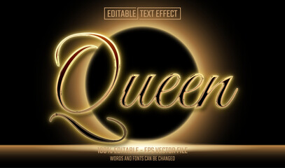 Wall Mural - queen editable text effect