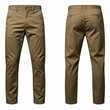© MacAttack Creations - khaki brown men's pants front and back view isolated on white background