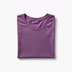 purple t-shirt mockup on white background