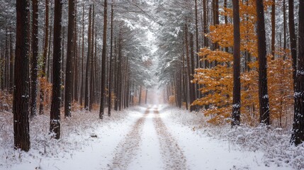 Poster - Enchanting Snowy Forest Trail