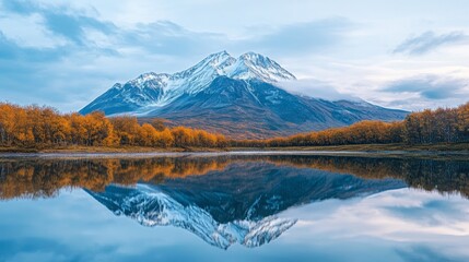 Canvas Print - Majestic Mountain Reflection