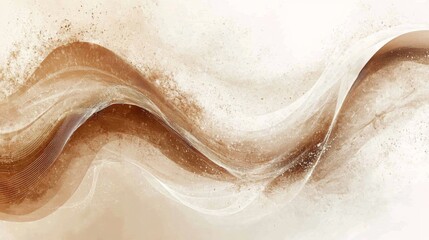 Wall Mural - Abstract Brown Wave Art