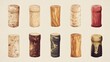 © rehan - A Collection of Ten Diverse Wine Bottle Corks