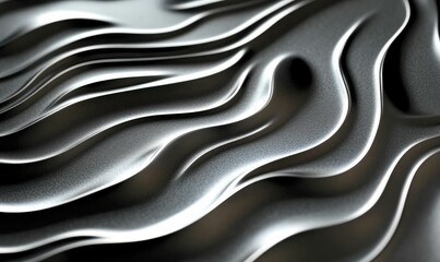 Abstract metallic wave pattern.