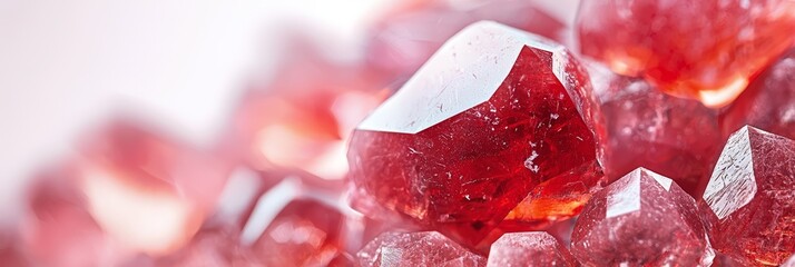 Poster -  A red crystal cluster rests atop an iced stack on a table