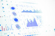 © Who is Danny - Data visualization with graphs and charts. 3D Rendering