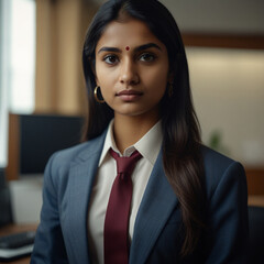 Beautiful Indian Business Woman in Business Suit