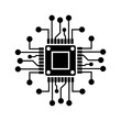© Kang Firman - Artificial intelligence AI processor chip icon. Mini AI CPU icon.