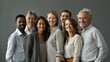 © Christopher - Group of Businesspeople Looking at Camera, Smiling, Plain Background, Smiling, Businesspeople