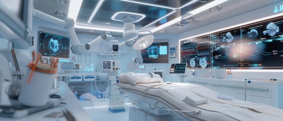 An advanced, pristine medical facility features cutting-edge technology and equipment, telegraphs professionalism and state-of-the-art healthcare.