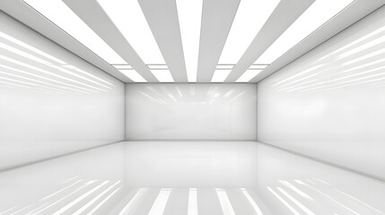 Wall Mural - a large, empty room with white walls and a white ceiling