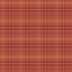 Wall Mural - Plaid with twill weave repeat pattern.Gingham seamless pattern in brown.Checkered tartan Geometric graphic vector illustration background design for fabric and prints.
