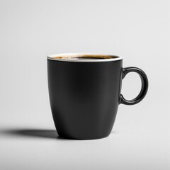 black coffee cup isolated