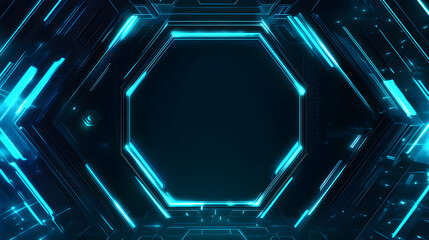 Wall Mural - a blue and white image of a futuristic space with a large