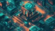 © Georgii - The concept of cryptocurrency facilitating self-sovereign banking in teal and copper colors