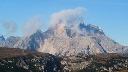 Wall Mural - mountains landscape with clouds - time lapse