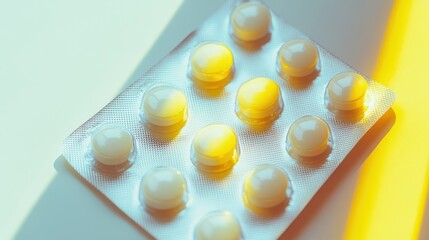 tablets in blister packaging on the trash can 