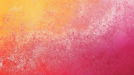 A bright orange and pink background with a lot of white and red speckles