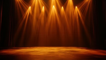 Wall Mural - stage spotlight on empty theater background