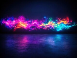 Wall Mural - abstract colorful smoke vapor neon glow effect background
