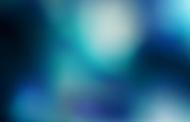 An abstract design with blurred lines and a gradient of blue, teal, and white.