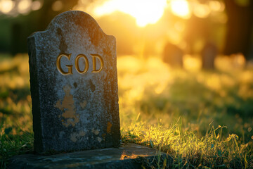 Tombstone with the inscription god