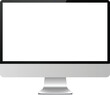 © Tartila - A contemporary desktop computer is positioned on a tidy desk, featuring a minimalist design and a blank display. The workspace is well-organized and inviting.