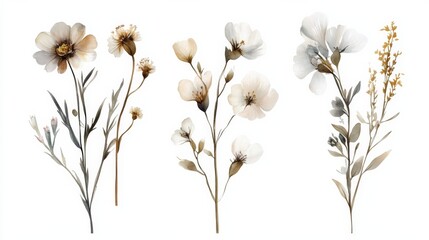 Wall Mural - Elegant Botanical Illustration