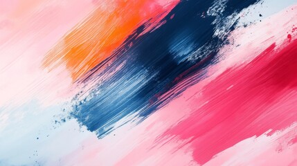 Poster - Abstract Colorful Brushstrokes