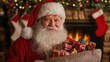 © VikaKa - Santa Claus carrying sack of gifts
