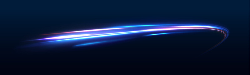 Leinwandbilder - Particle motion effect vectorRed blue special effect, speed police line. Magic of moving fast lines. Laser beams, horizontal light rays. Particle motion effect. 