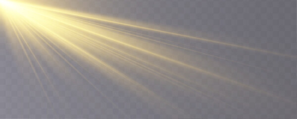 Wall Mural - shadows for natural light effects. vector golden light with glare. blurred overlay effect for photo 
