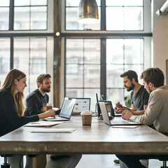 business people working together