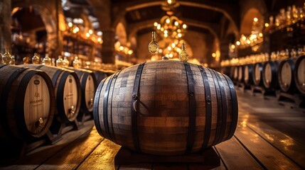 The Timeless Ch m of Ancient Oak B rels: A Glimpse into Traditional Wine-making in a Vintage Wine 