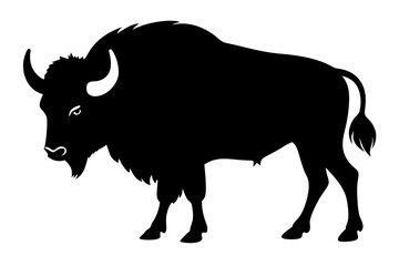 Wall Mural - buffalo silhouette vector illustration