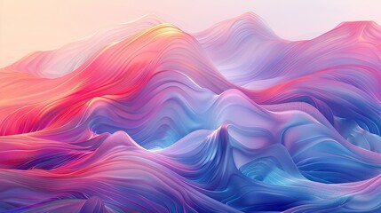 Wall Mural - Colorful abstract patterns, soft gradients and repeating elements create a calming effect.
