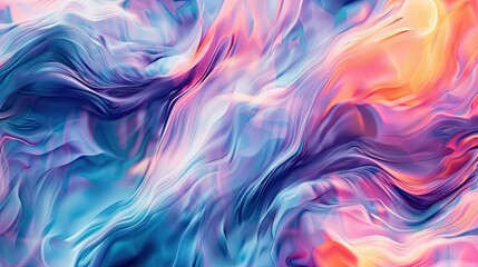 Wall Mural - Colorful abstract patterns, soft gradients and repeating elements create a calming effect.