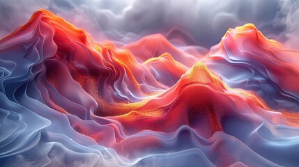 Wall Mural - Colorful abstract patterns, soft gradients and repeating elements create a calming effect.