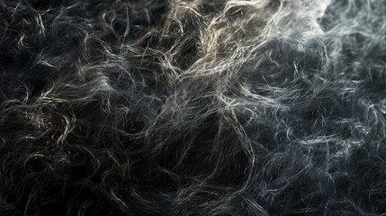 Wall Mural - swirling patterns of white mist create an ethereal atmosphere in dark surroundings