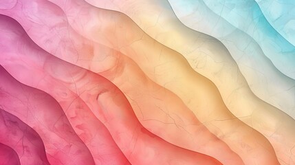 Wall Mural - colorful abstract waves create a serene background with gentle gradients flowing from pink to blue i