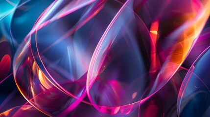 Wall Mural - colorful abstract patterns create a vibrant display of light and movement in a digital artwork