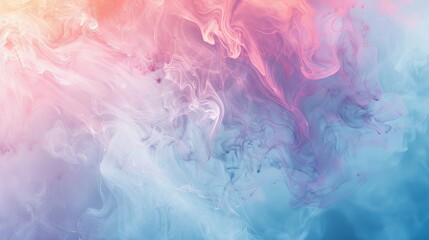 Wall Mural - Colorful abstract swirl of pastel shades blending gently in a dreamy atmosphere